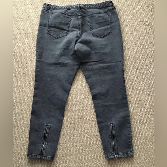 Plus Size Massimo Black Denim Jeans - Picture 1 of 4